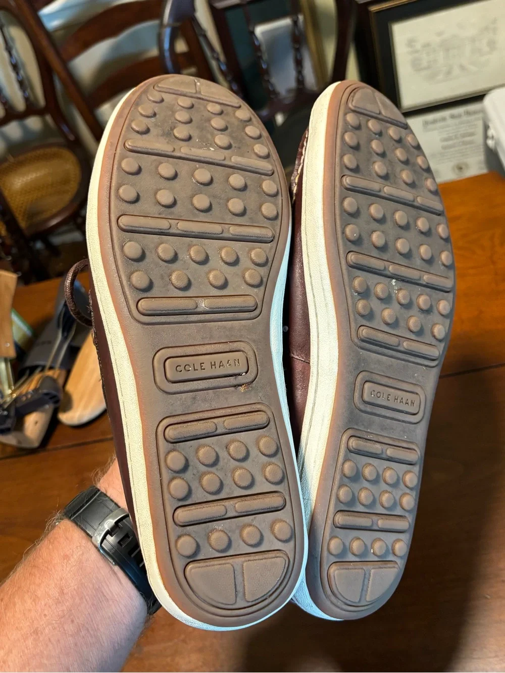 Cole Haan Men’s Pinch Roadtrip Boat Shoes Brown Leather Size 13 M